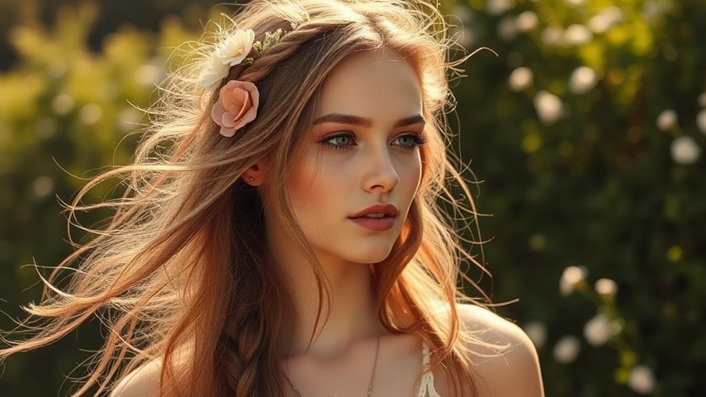 bohemian styled braided hair