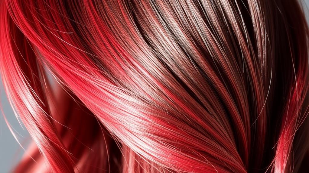 colorful cherry hair highlights