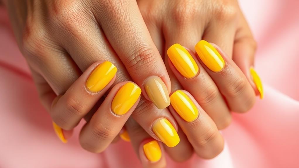 must try yellow chrome nails