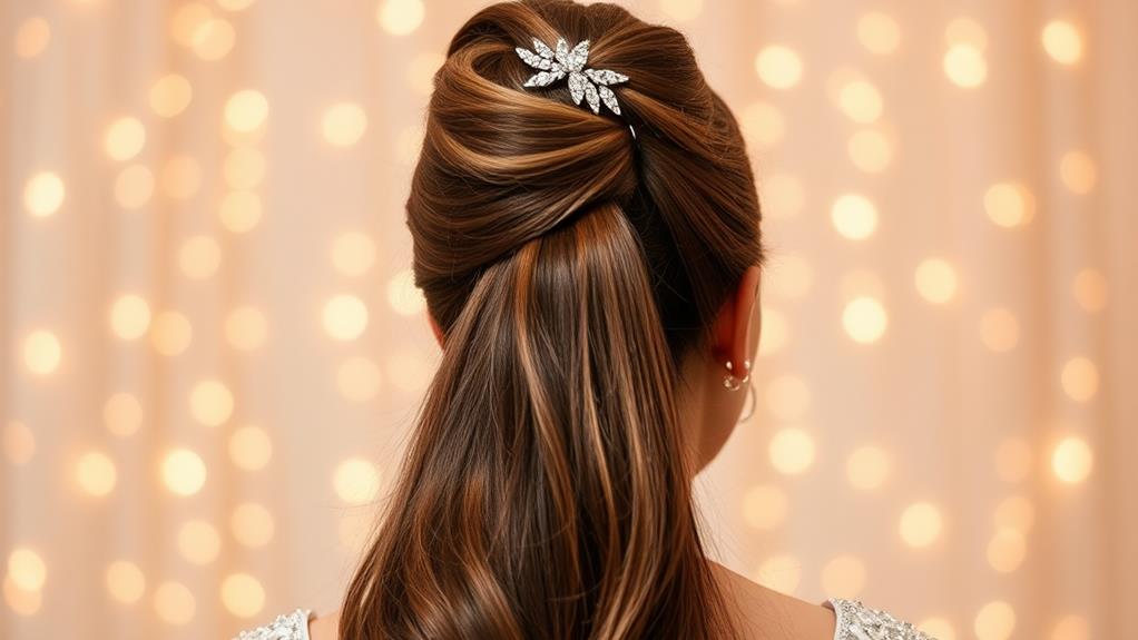 stylish sleek ponytail hairstyle