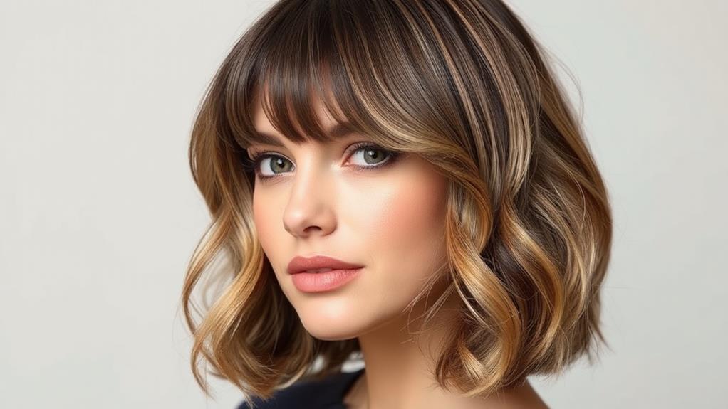 stylish wavy bob cut