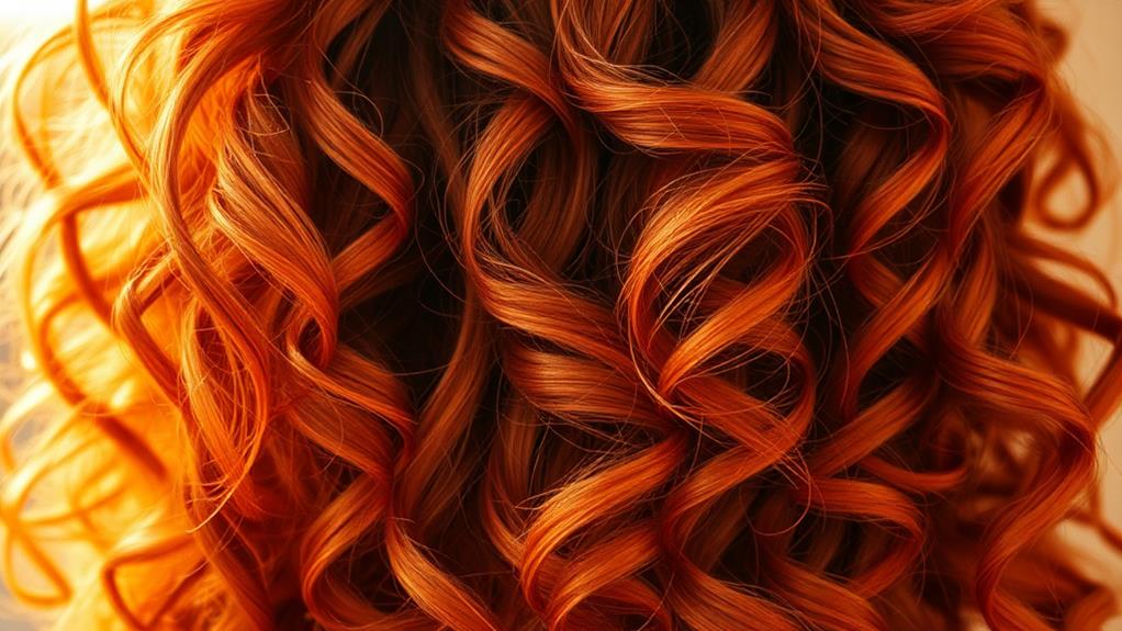 vibrant wavy reddish hair